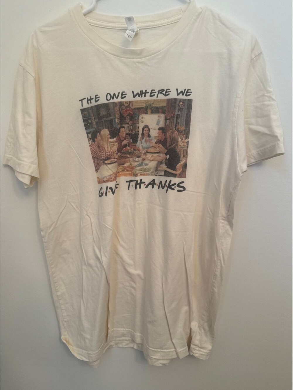 White Friends Thanksgiving Graphic T Shirt The One Where We Give Thanks